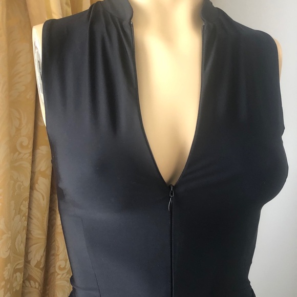 Zeus + Dione black front zipper long dress - Picture 7 of 12